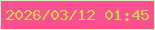 文字の大きさ：1、枠の色：d8f0b6、背景の色：f85190、文字の色：cbd748 無料ブログパーツのブログ時計