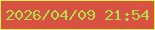 文字の大きさ：2、枠の色：d8f258、背景の色：d95241、文字の色：ade14a 無料ブログパーツのブログ時計