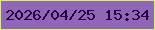 文字の大きさ：5、枠の色：d8f36b、背景の色：9066b6、文字の色：230141 無料ブログパーツのブログ時計