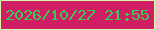 文字の大きさ：4、枠の色：d8f4ae、背景の色：d01e64、文字の色：36cd52 無料ブログパーツのブログ時計
