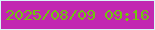 文字の大きさ：5、枠の色：d8f7f7、背景の色：c228b1、文字の色：72c411 無料ブログパーツのブログ時計