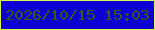 文字の大きさ：3、枠の色：d8f847、背景の色：0c00d5、文字の色：365821 無料ブログパーツのブログ時計