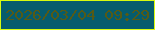 文字の大きさ：4、枠の色：d8fa10、背景の色：065c6d、文字の色：555a16 無料ブログパーツのブログ時計