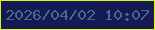 文字の大きさ：3、枠の色：d8fa14、背景の色：131a54、文字の色：4d678b 無料ブログパーツのブログ時計