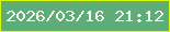文字の大きさ：5、枠の色：d8fc04、背景の色：5ead77、文字の色：f5faf9 無料ブログパーツのブログ時計