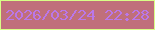 文字の大きさ：2、枠の色：d8fe87、背景の色：c06f7b、文字の色：ba77e9 無料ブログパーツのブログ時計