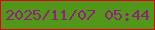 文字の大きさ：5、枠の色：d90615、背景の色：52961a、文字の色：91207c 無料ブログパーツのブログ時計