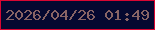 文字の大きさ：5、枠の色：d90632、背景の色：050830、文字の色：886465 無料ブログパーツのブログ時計
