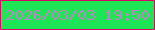 文字の大きさ：2、枠の色：d90862、背景の色：1ee555、文字の色：be85c0 無料ブログパーツのブログ時計