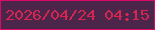 文字の大きさ：4、枠の色：d90969、背景の色：4b254a、文字の色：d72551 無料ブログパーツのブログ時計