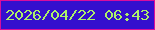 文字の大きさ：5、枠の色：d90d9d、背景の色：340fce、文字の色：acef6a 無料ブログパーツのブログ時計