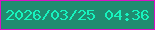文字の大きさ：2、枠の色：d912c5、背景の色：208c70、文字の色：17f3be 無料ブログパーツのブログ時計