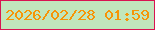 文字の大きさ：3、枠の色：d91451、背景の色：c1e6bc、文字の色：f79406 無料ブログパーツのブログ時計