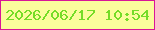 文字の大きさ：1、枠の色：d91598、背景の色：fbfc9c、文字の色：75dc27 無料ブログパーツのブログ時計
