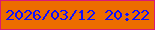 文字の大きさ：3、枠の色：d91a77、背景の色：ed6c00、文字の色：0d10ff 無料ブログパーツのブログ時計