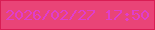文字の大きさ：4、枠の色：d91d54、背景の色：e94477、文字の色：e03dcc 無料ブログパーツのブログ時計