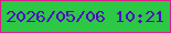 文字の大きさ：1、枠の色：d91f89、背景の色：2cc846、文字の色：4f09c1 無料ブログパーツのブログ時計