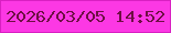 文字の大きさ：1、枠の色：d920c2、背景の色：fc38e4、文字の色：6e0f43 無料ブログパーツのブログ時計