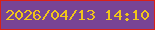 文字の大きさ：2、枠の色：d92118、背景の色：784495、文字の色：f1c51a 無料ブログパーツのブログ時計
