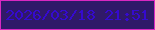 文字の大きさ：2、枠の色：d928c2、背景の色：301969、文字の色：350acf 無料ブログパーツのブログ時計