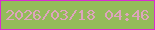 文字の大きさ：4、枠の色：d92cd0、背景の色：94bb5a、文字の色：dea4bd 無料ブログパーツのブログ時計