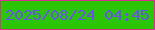 文字の大きさ：2、枠の色：d92f93、背景の色：2bc503、文字の色：6651ec 無料ブログパーツのブログ時計