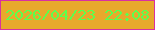 文字の大きさ：5、枠の色：d930a1、背景の色：e8a92c、文字の色：5cff4d 無料ブログパーツのブログ時計