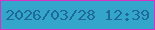 文字の大きさ：2、枠の色：d930c3、背景の色：35a6cb、文字の色：206996 無料ブログパーツのブログ時計