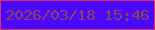 文字の大きさ：4、枠の色：d93163、背景の色：4c08fc、文字の色：824858 無料ブログパーツのブログ時計