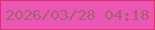 文字の大きさ：1、枠の色：d9316f、背景の色：ec56b5、文字の色：a0626d 無料ブログパーツのブログ時計