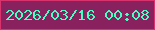 文字の大きさ：2、枠の色：d9336e、背景の色：89215f、文字の色：45ffc2 無料ブログパーツのブログ時計