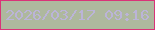 文字の大きさ：1、枠の色：d93378、背景の色：aeb89e、文字の色：bbb4d8 無料ブログパーツのブログ時計