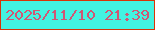 文字の大きさ：4、枠の色：d93407、背景の色：43f3e1、文字の色：d25674 無料ブログパーツのブログ時計