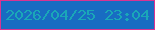 文字の大きさ：3、枠の色：d93492、背景の色：186cc2、文字の色：1aa7b8 無料ブログパーツのブログ時計