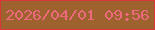 文字の大きさ：4、枠の色：d9353b、背景の色：9e622e、文字の色：ee687e 無料ブログパーツのブログ時計
