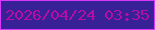 文字の大きさ：1、枠の色：d937fb、背景の色：382097、文字の色：b70da5 無料ブログパーツのブログ時計