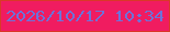 文字の大きさ：3、枠の色：d93928、背景の色：f01c60、文字の色：6e72d9 無料ブログパーツのブログ時計