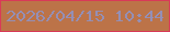 文字の大きさ：4、枠の色：d93a58、背景の色：bc7348、文字の色：958fb5 無料ブログパーツのブログ時計