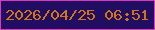 文字の大きさ：5、枠の色：d93abd、背景の色：210d62、文字の色：d37416 無料ブログパーツのブログ時計