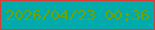 文字の大きさ：4、枠の色：d93d37、背景の色：02aaac、文字の色：6fa306 無料ブログパーツのブログ時計