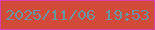 文字の大きさ：2、枠の色：d940ac、背景の色：d24a3a、文字の色：6d949c 無料ブログパーツのブログ時計