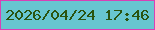 文字の大きさ：4、枠の色：d940b6、背景の色：68c6d0、文字の色：2a5410 無料ブログパーツのブログ時計