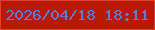 文字の大きさ：1、枠の色：d94137、背景の色：b81900、文字の色：557ce0 無料ブログパーツのブログ時計