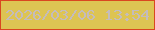 文字の大きさ：4、枠の色：d94720、背景の色：ddc453、文字の色：c4bcbc 無料ブログパーツのブログ時計