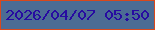 文字の大きさ：3、枠の色：d9481c、背景の色：4c6c94、文字の色：270ba1 無料ブログパーツのブログ時計