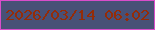 文字の大きさ：5、枠の色：d94dca、背景の色：485176、文字の色：942c08 無料ブログパーツのブログ時計