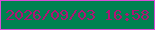 文字の大きさ：1、枠の色：d94dd8、背景の色：008251、文字の色：b01474 無料ブログパーツのブログ時計
