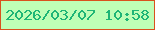 文字の大きさ：3、枠の色：d9511e、背景の色：bffeb6、文字の色：1fb576 無料ブログパーツのブログ時計