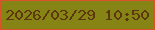 文字の大きさ：3、枠の色：d9522b、背景の色：858414、文字の色：5c370d 無料ブログパーツのブログ時計