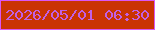 文字の大きさ：4、枠の色：d957f3、背景の色：ca3303、文字の色：c160e4 無料ブログパーツのブログ時計